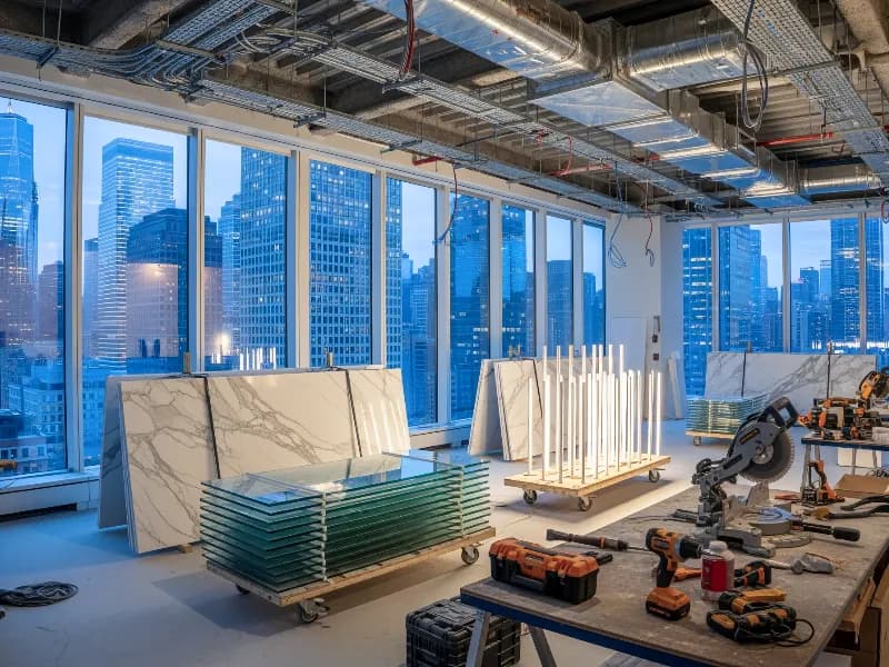 Manhattan commercial renovation project showcasing modern business space design