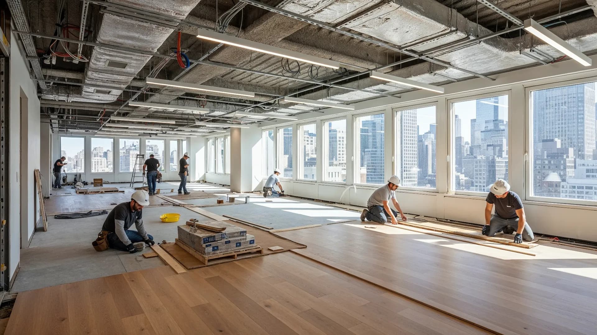 Modern NYC commercial office renovation with contemporary design and efficient layout